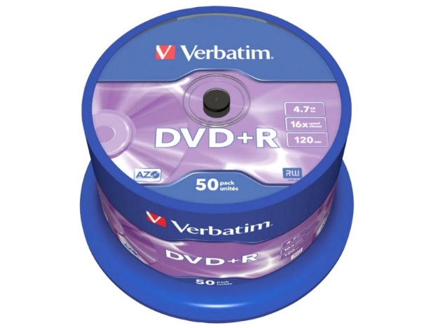 ΔΙΣΚΟΙ VERBATIM DVD+R 4,7GB 16X CB 50τεμ 43550
