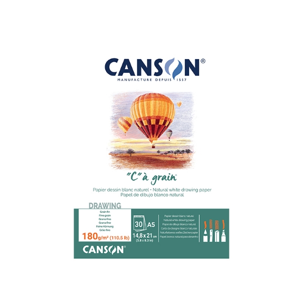 ΜΠΛΟΚ CANSON C" A GRAIN 14,8x21 A5 180gr 30 ΚΠ