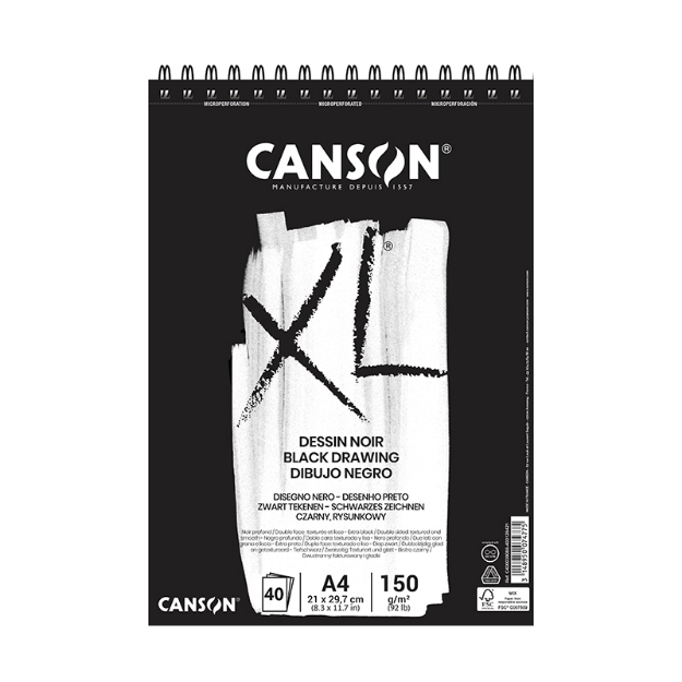 ΜΠΛΟΚ CANSON XL BLACK SP. Α4   150gr 40φ