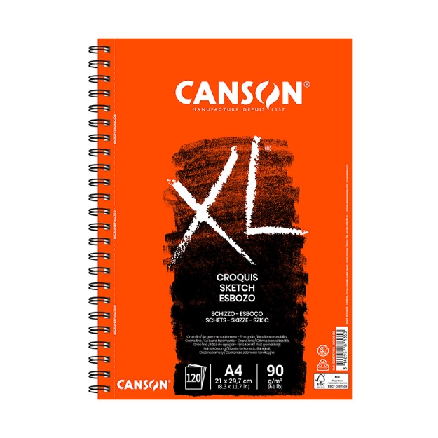 ΜΠΛΟΚ CANSON XL CROQUIS SP.S A4 90gr 120Φ.