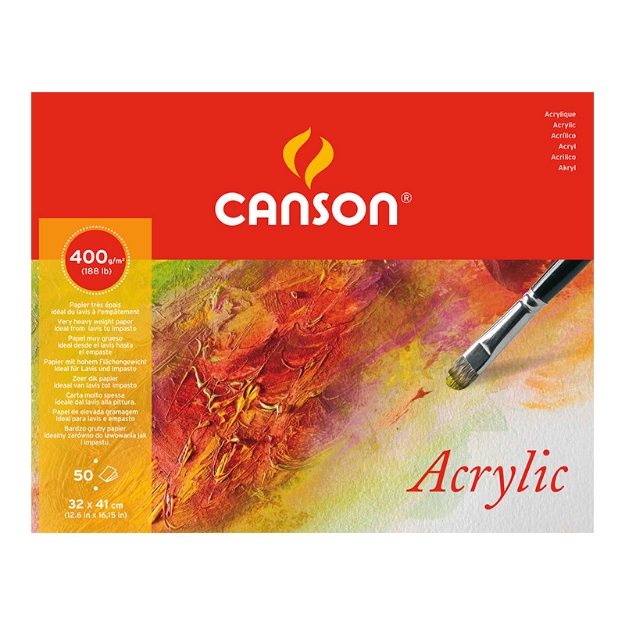 ΜΠΛΟΚ CANSON ACRYLIC  32x41 400gr 50φ COLD.PR.