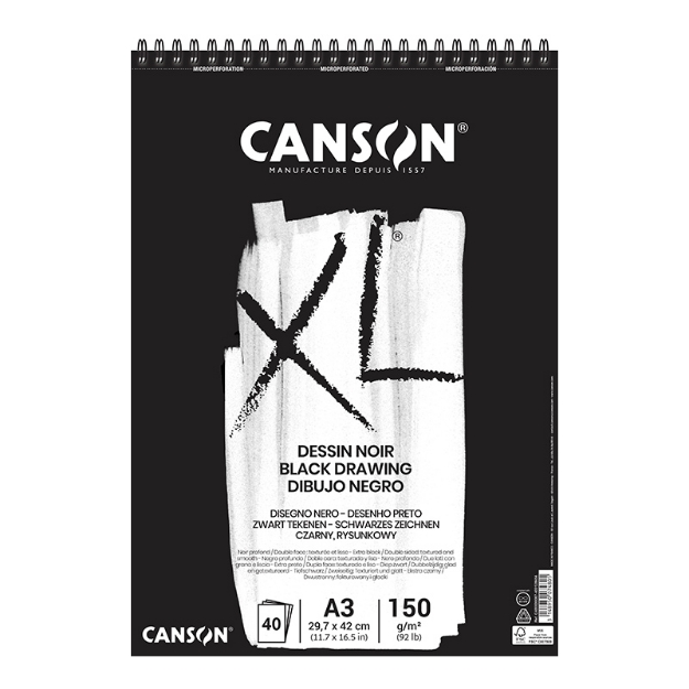 ΜΠΛΟΚ CANSON XL BLACK SP. Α3   150gr 40φ