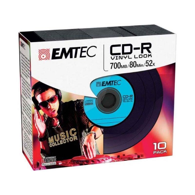 ΔΙΣΚΟΙ EMTEC CD-R 80min/700MB 52X VINΥL SLIM 10τεμ