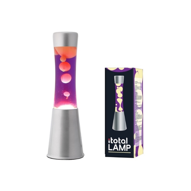 ΛΑΜΠΑ i-TOTAL XL1797 LAVA PURPLE-BEIGE LAMP H30cm