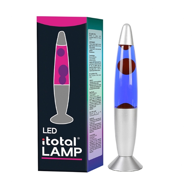 ΛΑΜΠΑ i-TOTAL XL2675 LED LAVA PURPLE LAMP 35cm SILVER