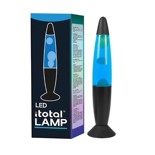 ΛΑΜΠΑ i-TOTAL XL2679 LED LAVA BLUE LAMP 35cm BLACK